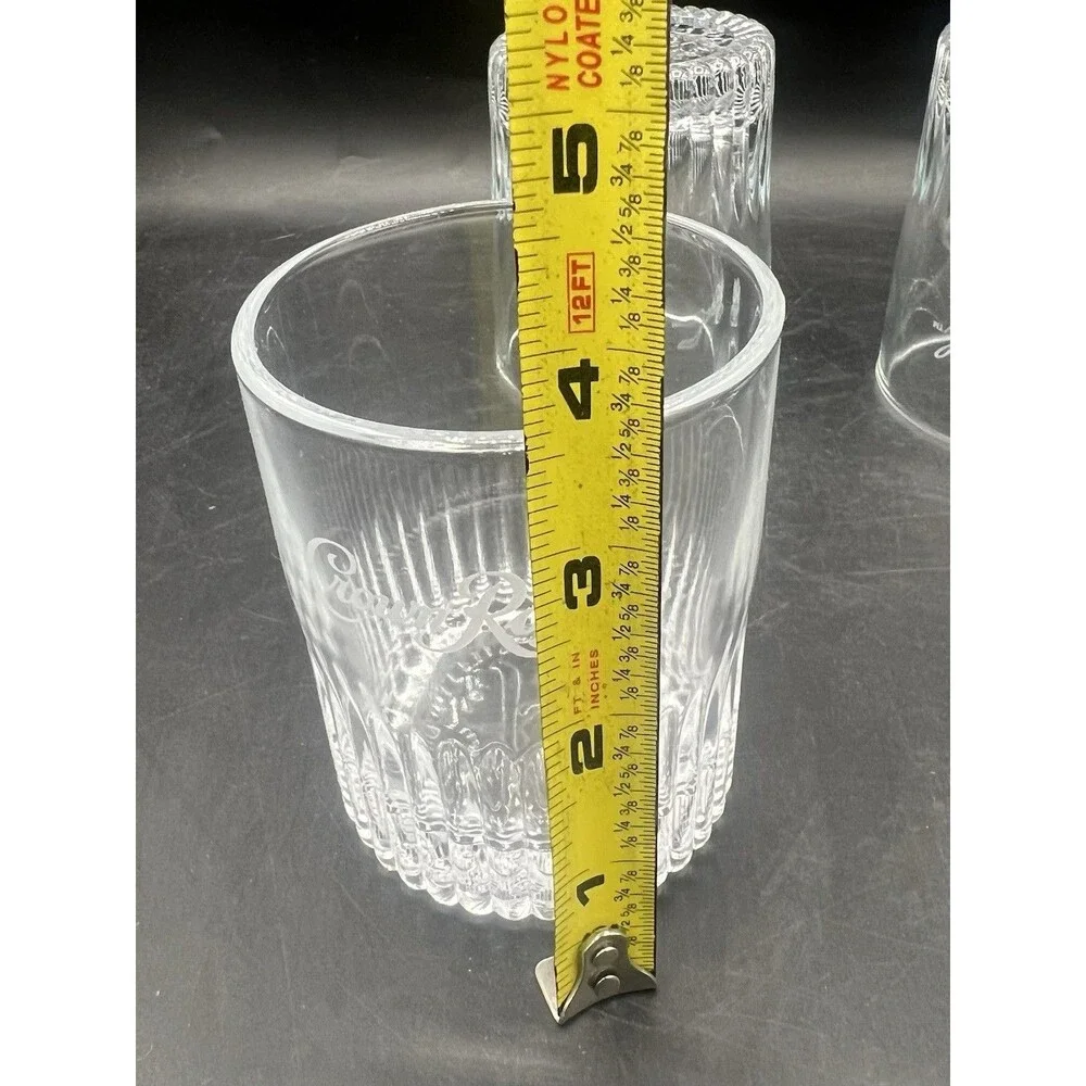 Authentic Crown Royal Low Ball Whiskey Rocks Glass Tumblers Set of 5 - 3.5